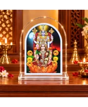 Lakshmi Narayan L Shape Acrylic Showpiece 3 X 3.5 Inch For Home, Office And Car (F176754)