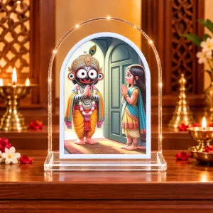 Lord Jagannath L Shape Acrylic Showpiece 3 X 3.5 Inch For Home, Office And Car (F176756) Lord Jagannath L Shape Acrylic Showpiece 3 X 3.5 Inch For Home, Office And Car (F176756)