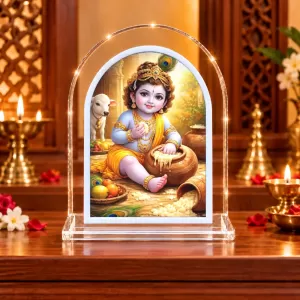 Lord Krishna L Shape Acrylic Showpiece 3 X 3.5 Inch For Home, Office And Car (F176758) Lord Krishna L Shape Acrylic Showpiece 3 X 3.5 Inch For Home, Office And Car (F176758)