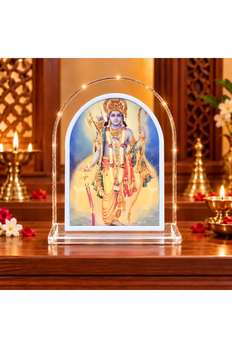 Lord Rama L Shape Acrylic Showpiece 3 X 3.5 Inch For Home, Office And Car (F176759)