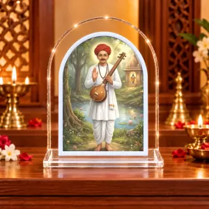 Sant Namdev Maharaj L Shape Acrylic Showpiece 3 X 3.5 Inch For Home, Office And Car (F176760)