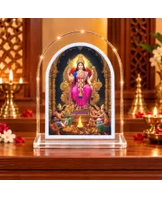 Goddess Mahalakshmi L Shape Acrylic Showpiece 3 X 3.5 Inch For Home, Office And Car (F176761)