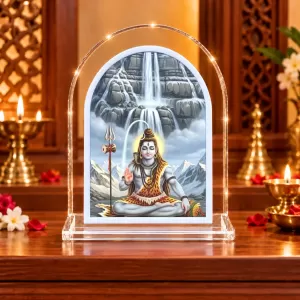 Lord Shiva L Shape Acrylic Showpiece 3 X 3.5 Inch For Home, Office And Car (F176765)