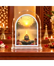 Shivling L Shape Acrylic Showpiece 3 X 3.5 Inch For Home, Office And Car (F176766)