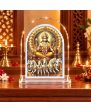Surya Dev L Shape Acrylic Showpiece 3 X 3.5 Inch For Home, Office And Car (F176769)