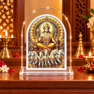 Surya Dev L Shape Acrylic Showpiece 3 X 3.5 Inch For Home, Office And Car (F176769) Surya Dev L Shape Acrylic Showpiece 3 X 3.5 Inch For Home, Office And Car (F176769)
