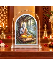 Sri Bhagwan Veda Vyasa L Shape Acrylic Showpiece 3 X 3.5 Inch For Home, Office And Car (F176772)