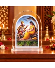 Maa Sita L Shape Acrylic Showpiece 3 X 3.5 Inch For Home, Office And Car (F176775)