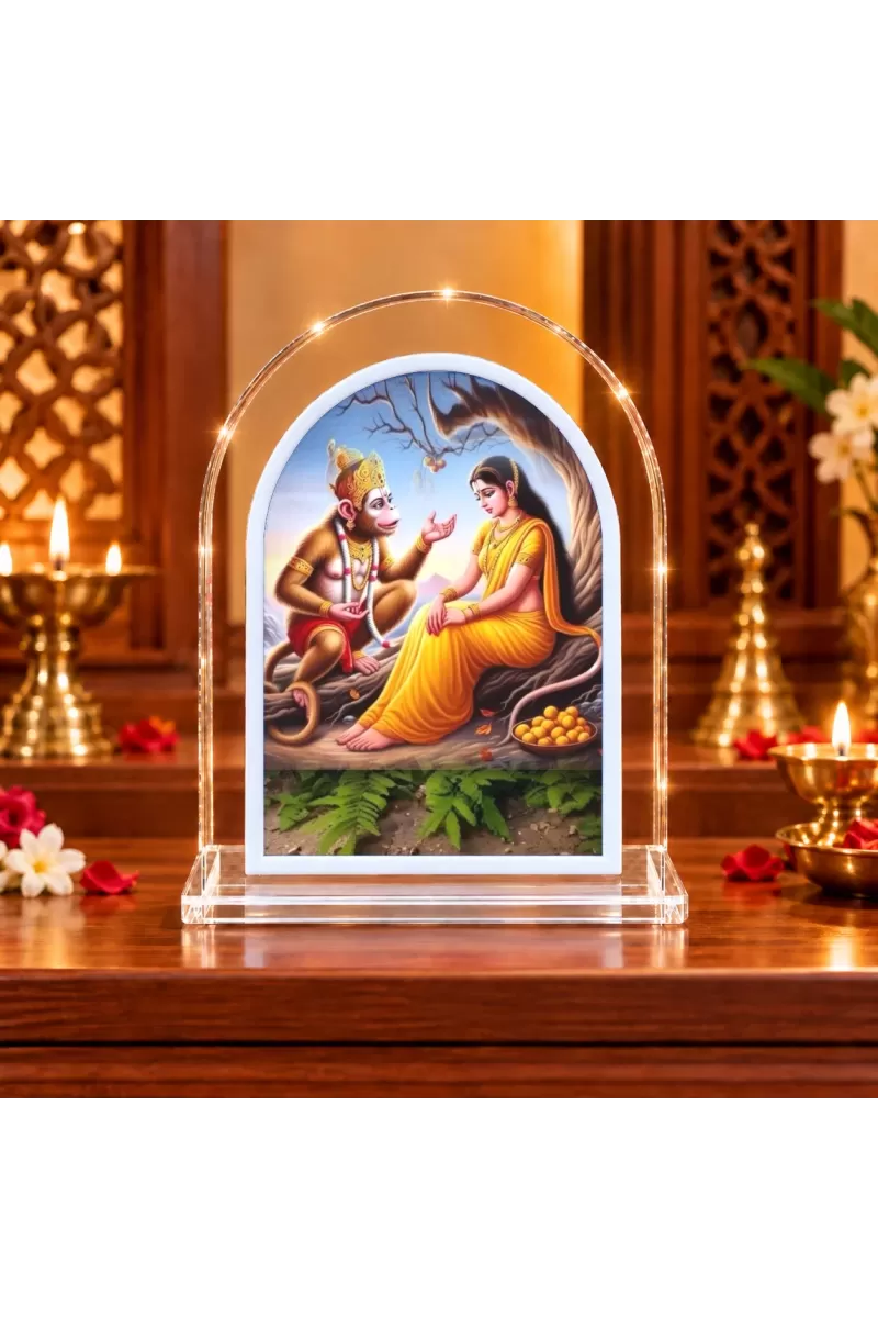 Maa Sita L Shape Acrylic Showpiece 3 X 3.5 Inch For Home, Office And Car (F176775)