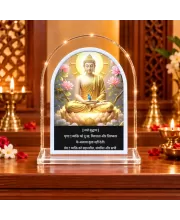 Buddha L Shape Acrylic Showpiece 3 X 3.5 Inch For Home, Office And Car (F176777)