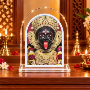 Kali Maa L Shape Acrylic Showpiece 3 X 3.5 Inch For Home, Office And Car (F176780)