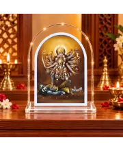 Kali Maa L Shape Acrylic Showpiece 3 X 3.5 Inch For Home, Office And Car (F176781)
