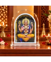 Lord Shani Dev L Shape Acrylic Showpiece 3 X 3.5 Inch For Home, Office And Car (F176782)