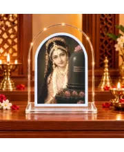 Shree Radha Rani L Shape Acrylic Showpiece 3 X 3.5 Inch For Home, Office And Car (F176783)