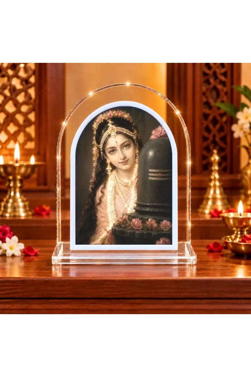 Shree Radha Rani L Shape Acrylic Showpiece 3 X 3.5 Inch For Home, Office And Car (F176783)