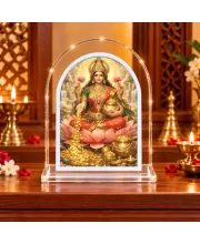 Goddess Lakshmi L Shape Acrylic Showpiece 3 X 3.5 Inch For Home, Office And Car (F176788)