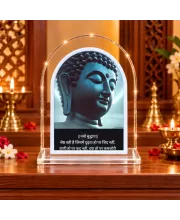 Buddha L Shape Acrylic Showpiece 3 X 3.5 Inch For Home, Office And Car (F176790)