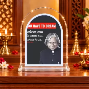 A. P. J. Abdul Kalam L Shape Acrylic Showpiece 3 X 3.5 Inch For Home, Office And Car (F176792)