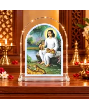 Chakradhar Swami L Shape Acrylic Showpiece 3 X 3.5 Inch For Home, Office And Car (F176793)