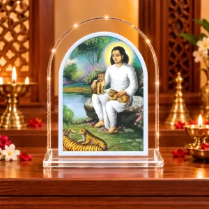 Chakradhar Swami L Shape Acrylic Showpiece 3 X 3.5 Inch For Home, Office And Car (F176793) Chakradhar Swami L Shape Acrylic Showpiece 3 X 3.5 Inch For Home, Office And Car (F176793)