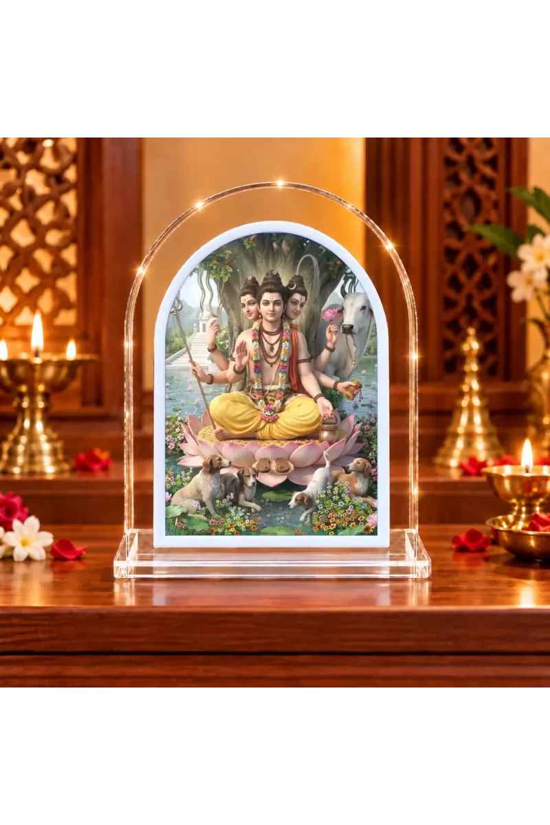 Duttaguru L Shape Acrylic Showpiece 3 X 3.5 Inch For Home, Office And Car (F176795)