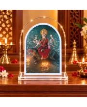 Maa Ganga L Shape Acrylic Showpiece 3 X 3.5 Inch For Home, Office And Car (F176797)