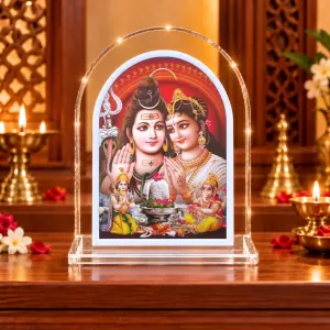 Shiva Parvati L Shape Acrylic Showpiece 3 X 3.5 Inch For Home, Office And Car (F176802) Shiva Parvati L Shape Acrylic Showpiece 3 X 3.5 Inch For Home, Office And Car (F176802)