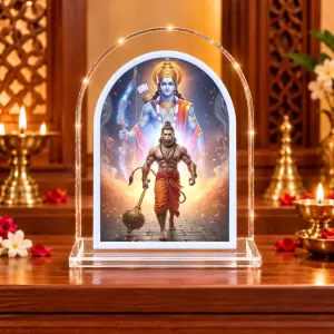 Hanuman L Shape Acrylic Showpiece 3 X 3.5 Inch For Home, Office And Car (F176803)
