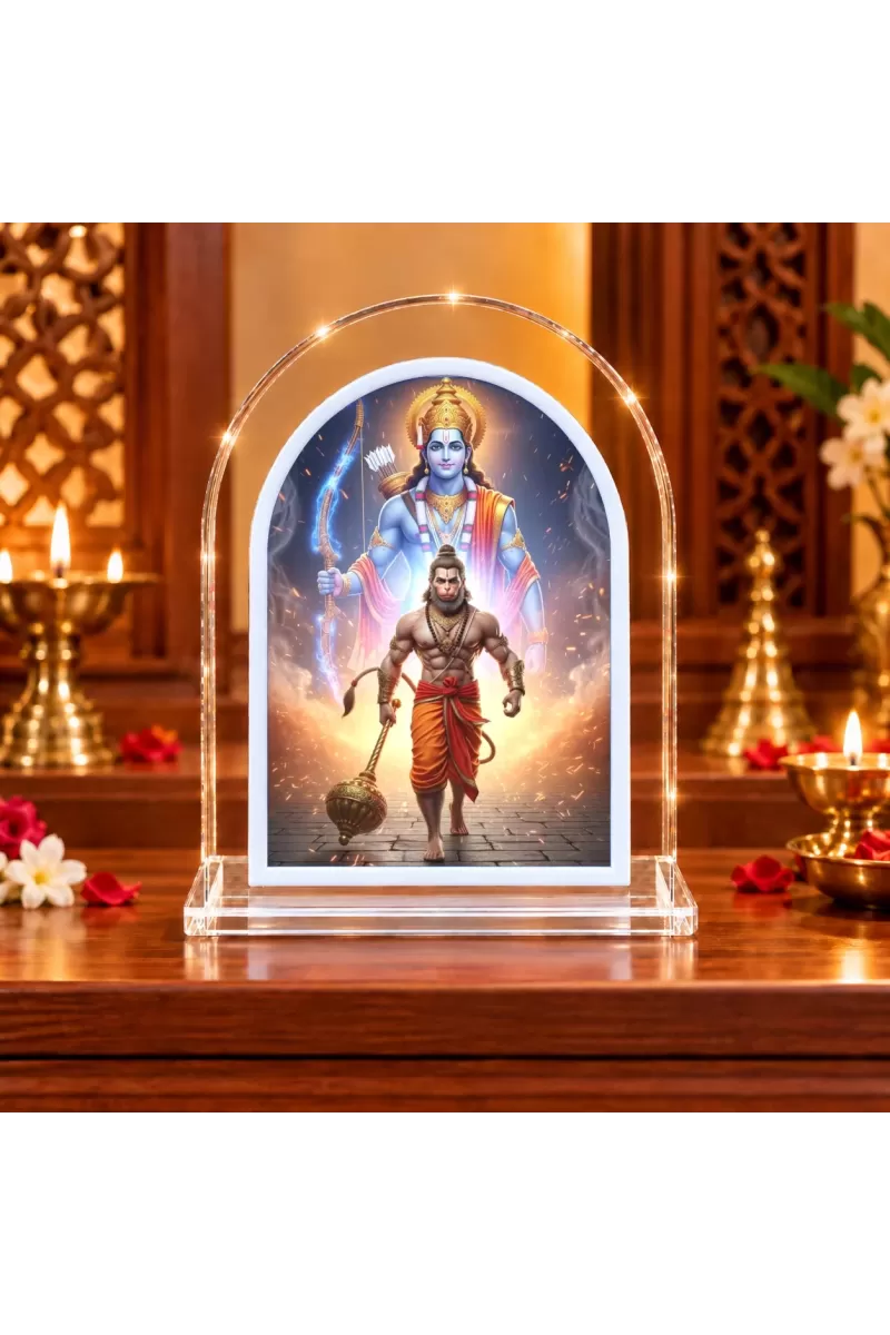 Hanuman L Shape Acrylic Showpiece 3 X 3.5 Inch For Home, Office And Car (F176803)