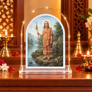 Lord Shree Chaitannya L Shape Acrylic Showpiece 3 X 3.5 Inch For Home, Office And Car (F176805) Lord Shree Chaitannya L Shape Acrylic Showpiece 3 X 3.5 Inch For Home, Office And Car (F176805)