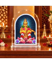 Lord Ayyappa L Shape Acrylic Showpiece 3 X 3.5 Inch For Home, Office And Car (F176810)