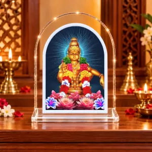 Lord Ayyappa L Shape Acrylic Showpiece 3 X 3.5 Inch For Home, Office And Car (F176810) Lord Ayyappa L Shape Acrylic Showpiece 3 X 3.5 Inch For Home, Office And Car (F176810)