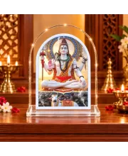 Lord Shiva L Shape Acrylic Showpiece 3 X 3.5 Inch For Home, Office And Car (F176811)