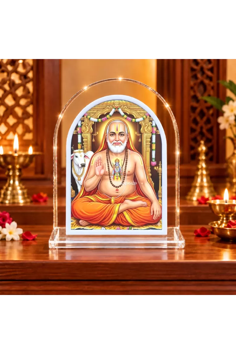 Raghavendra Swamy L Shape Acrylic Showpiece 3 X 3.5 Inch For Home, Office And Car (F176814)