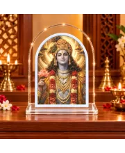 Lord Vishnu L Shape Acrylic Showpiece 3 X 3.5 Inch For Home, Office And Car (F176815)