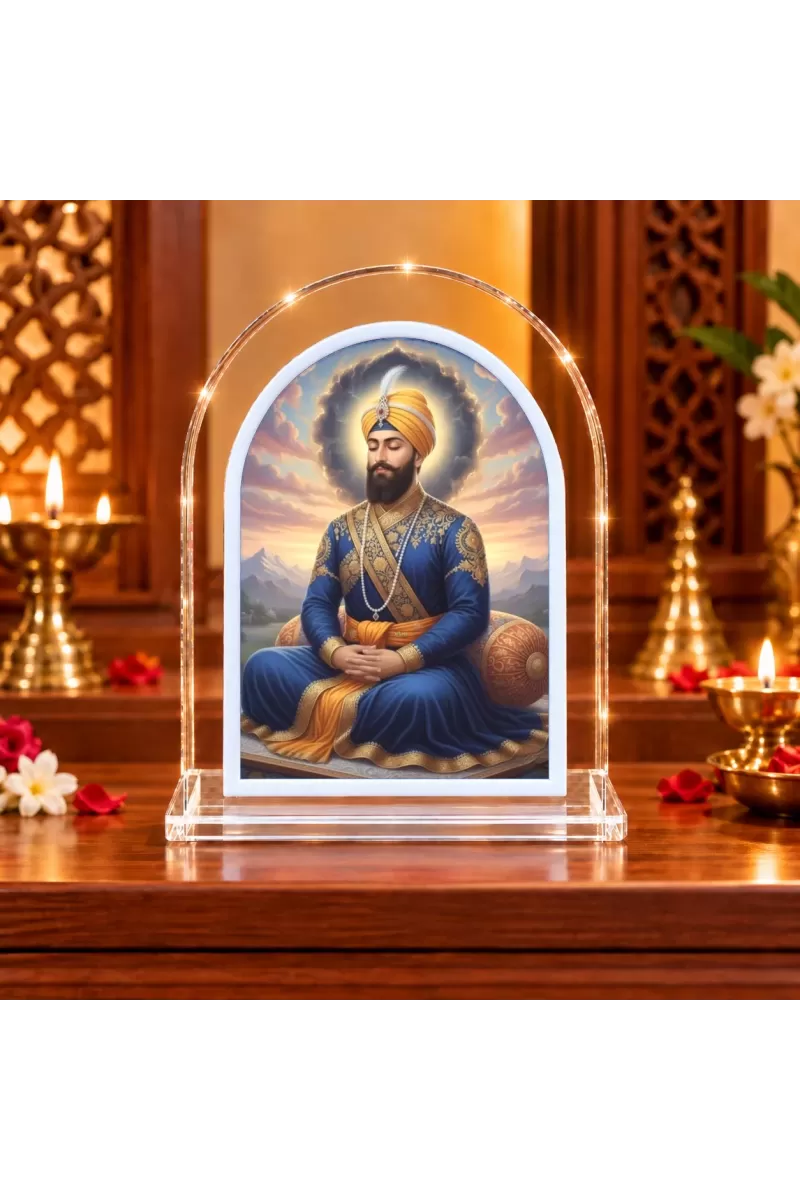 Guru Gobind Singh L Shape Acrylic Showpiece 3 X 3.5 Inch For Home, Office And Car (F176817)
