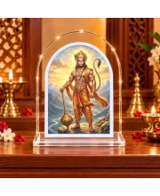 Hanuman L Shape Acrylic Showpiece 3 X 3.5 Inch For Home, Office And Car (F176818)
