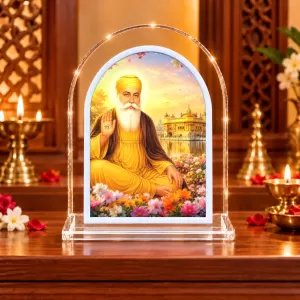 Guru Nanak Dev Ji L Shape Acrylic Showpiece 3 X 3.5 Inch For Home, Office And Car (F176819) Guru Nanak Dev Ji L Shape Acrylic Showpiece 3 X 3.5 Inch For Home, Office And Car (F176819)