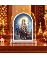 Shani Dev L Shape Acrylic Showpiece 3 X 3.5 Inch For Home, Office And Car (F176821)