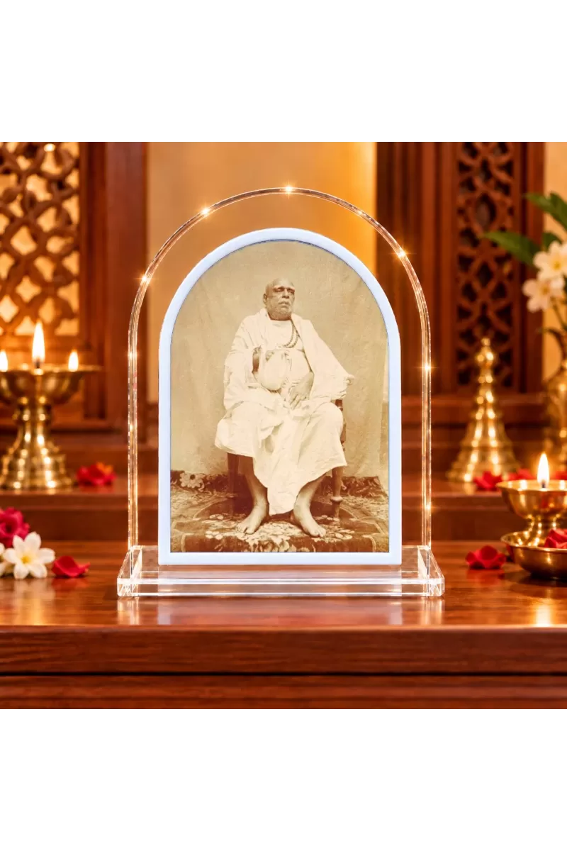 Srila Bhaktivinoda Thakura L Shape Acrylic Showpiece 3 X 3.5 Inch For Home, Office And Car (F176822)