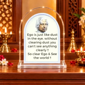 A. P. J. Abdul Kalam L Shape Acrylic Showpiece 3 X 3.5 Inch For Home, Office And Car (F176823)