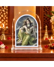 Lord Shiva L Shape Acrylic Showpiece 3 X 3.5 Inch For Home, Office And Car (F176824)