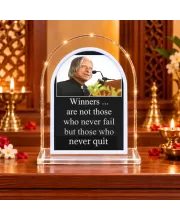 A. P. J. Abdul Kalam L Shape Acrylic Showpiece 3 X 3.5 Inch For Home, Office And Car (F176825)
