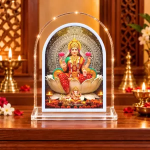 MahaLakshmi L Shape Acrylic Showpiece 3 X 3.5 Inch For Home, Office And Car (F176827) MahaLakshmi L Shape Acrylic Showpiece 3 X 3.5 Inch For Home, Office And Car (F176827)