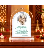 A P J Abdul Kalam L Shape Acrylic Showpiece 3 X 3.5 Inch For Home, Office And Car (F176830)