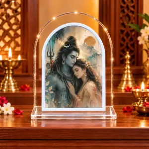 Shiva Parvati L Shape Acrylic Showpiece 3 X 3.5 Inch For Home, Office And Car (F176832) Shiva Parvati L Shape Acrylic Showpiece 3 X 3.5 Inch For Home, Office And Car (F176832)