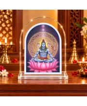 Lord Shiva L Shape Acrylic Showpiece 3 X 3.5 Inch For Home, Office And Car (F176833)