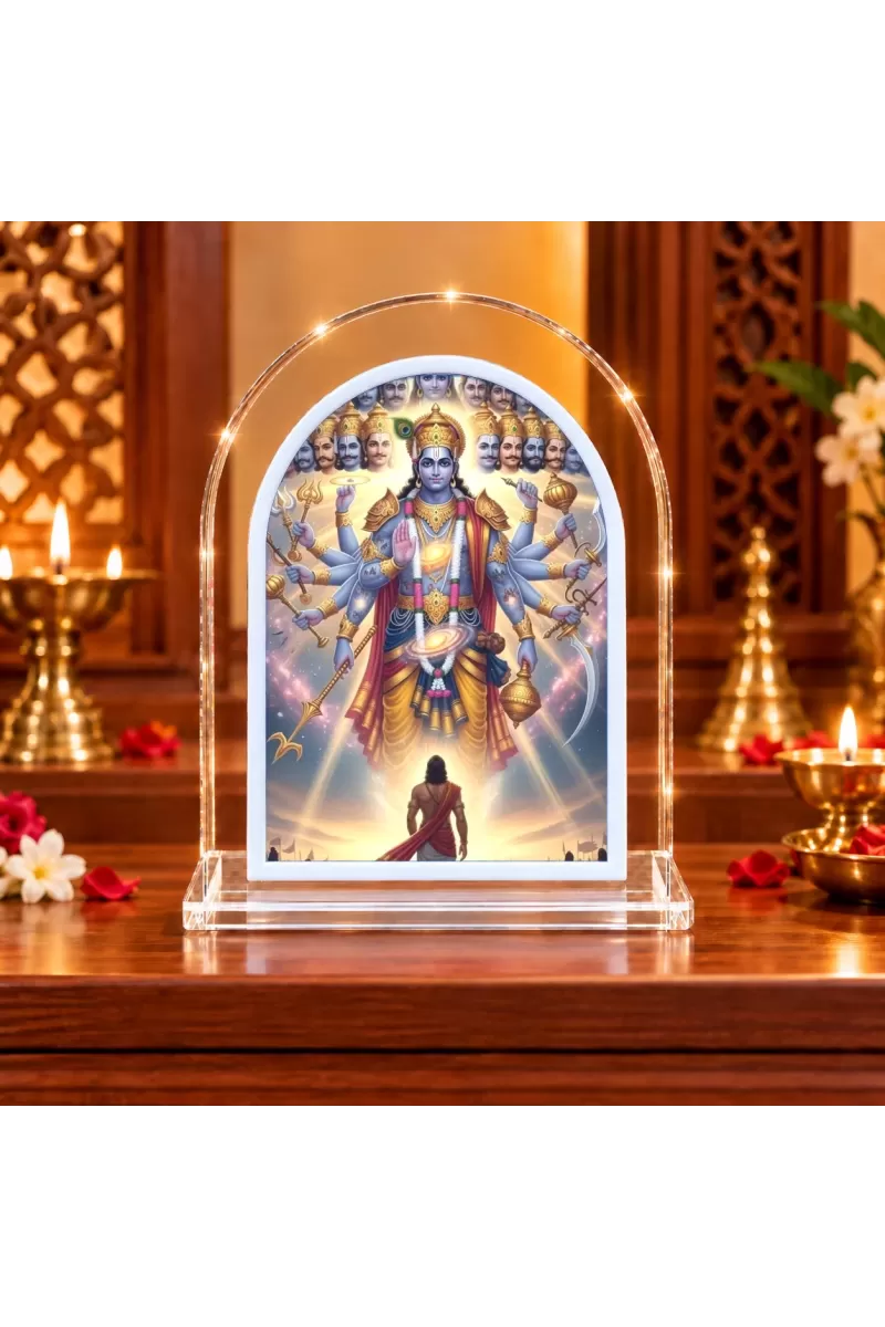 Shree Krishna L Shape Acrylic Showpiece 3 X 3.5 Inch For Home, Office And Car (F176835)