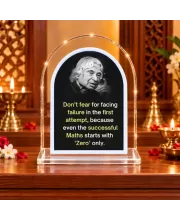 A P J Abdul Kalam L Shape Acrylic Showpiece 3 X 3.5 Inch For Home, Office And Car (F176839)