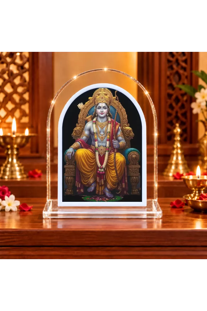 Lord Rama L Shape Acrylic Showpiece 3 X 3.5 Inch For Home, Office And Car (F176840)